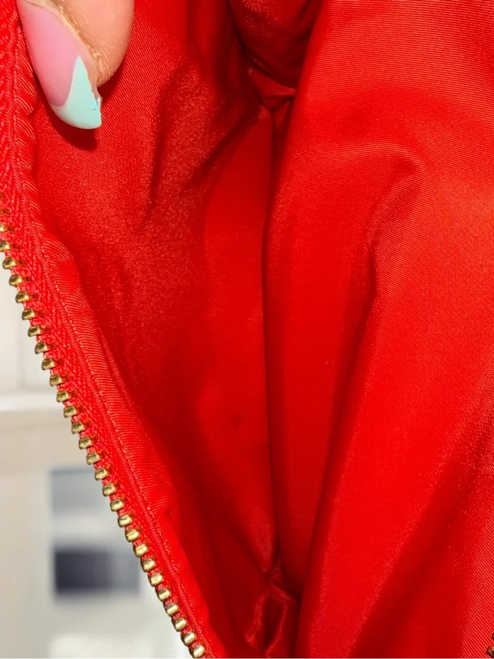 Michael Kors Kelsey Large Nylon Backpack – Bright Red & Gold EUC